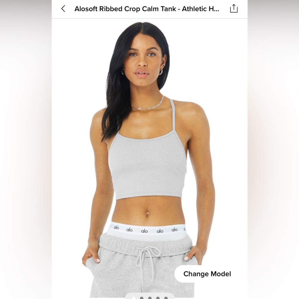 Alosoft Ribbed Crop Calm Tank